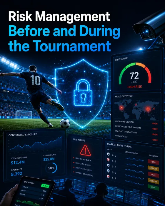 Overview of sportsbook risk controls before and during a major football tournament