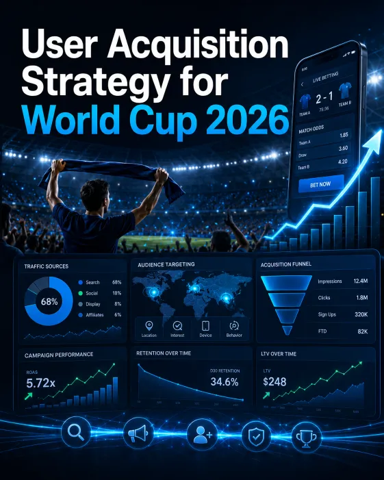 Marketing strategy overview for attracting new sportsbook users during World Cup 2026